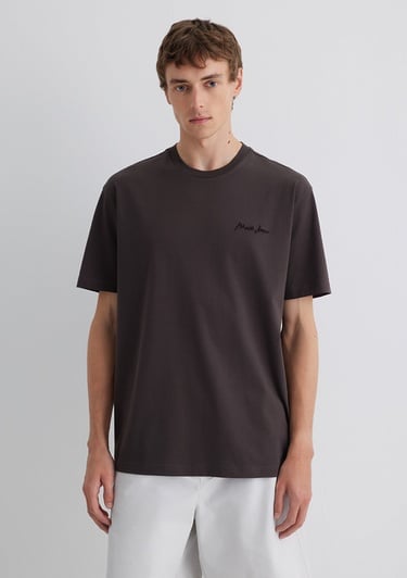  Mavi Mavi Jeans Baskılı Kahverengi Tişört Loose Fit / Bol Rahat Kesim 0612733-70219