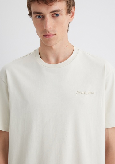  Mavi Mavi Jeans Nakışlı Gri Tişört Loose Fit / Bol Rahat Kesim 0612733-70134