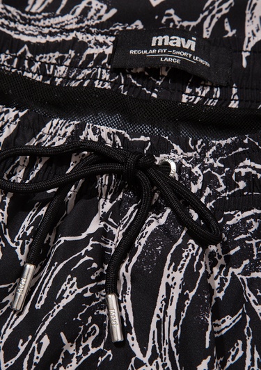  Mavi Siyah Deniz Şortu 0911895-900