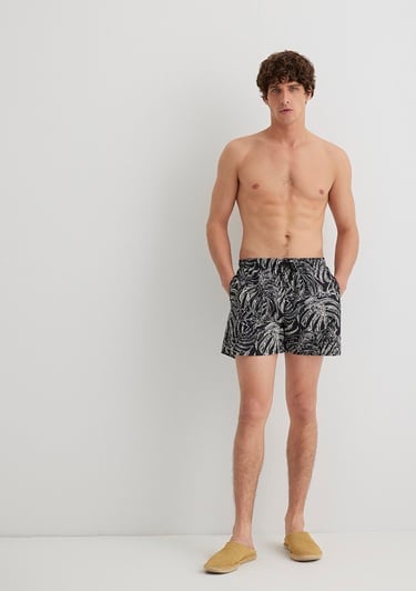  Mavi Siyah Deniz Şortu 0911895-900