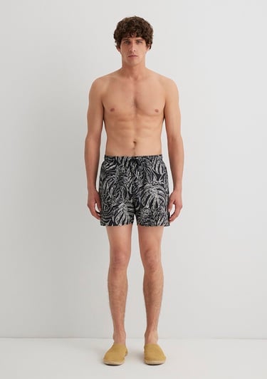  Mavi Siyah Deniz Şortu 0911895-900