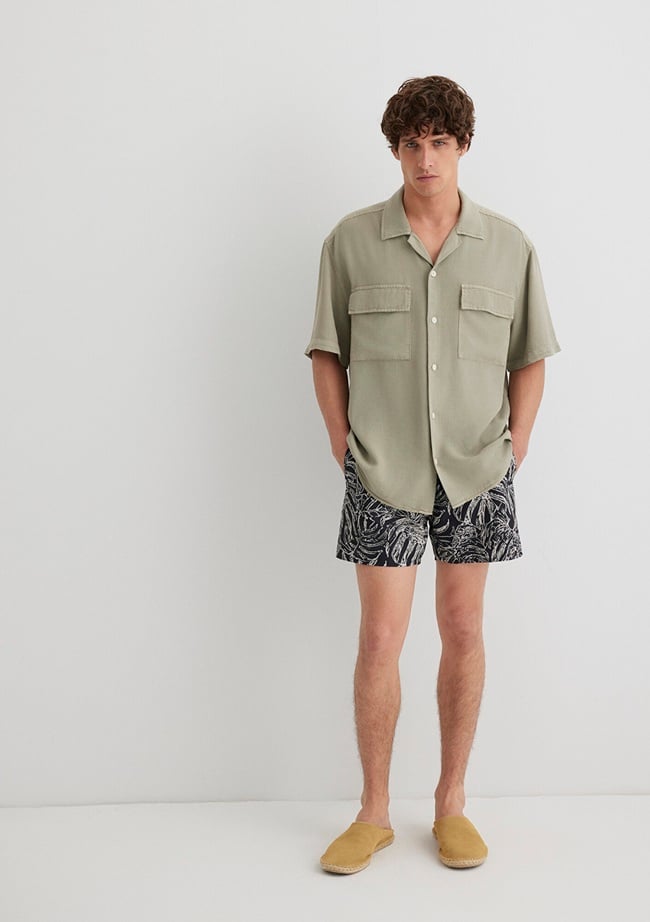  Mavi Siyah Deniz Şortu 0911895-900