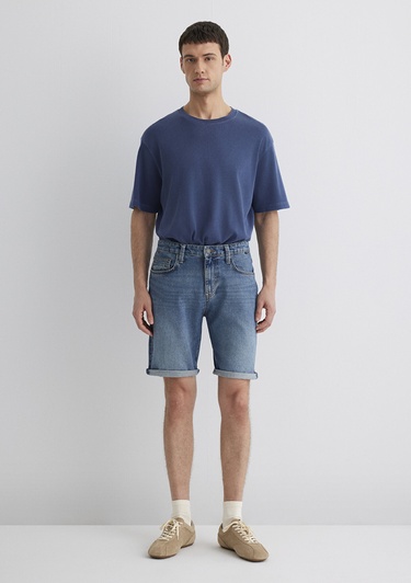  Mavi Brian 90lar İndigo Mavisi Jean Şort 0418487835