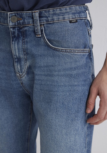  Mavi Brian 90lar İndigo Mavisi Jean Şort 0418487835