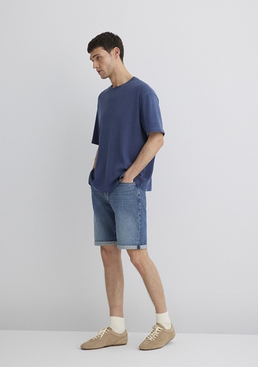  Mavi Brian 90lar İndigo Mavisi Jean Şort 0418487835