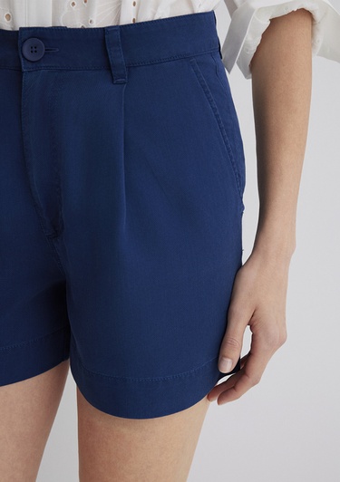  Mavi Tencel TM Liyosel Mavi Şort 1410201-80195