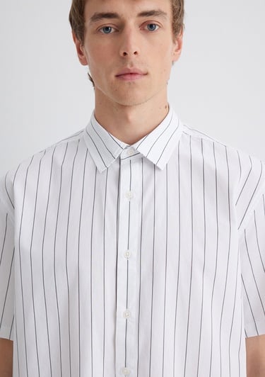  Mavi Çizgili Gri Gömlek Regular Fit / Normal Kesim 0211576-70096