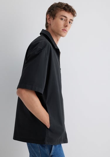  Mavi Antrasit Gömlek Oversize / Geniş Kesim 0211545-70092