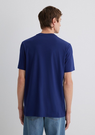  Mavi Baskılı Lacivert Tişört Regular Fit / Normal Kesim 0612671-70496
