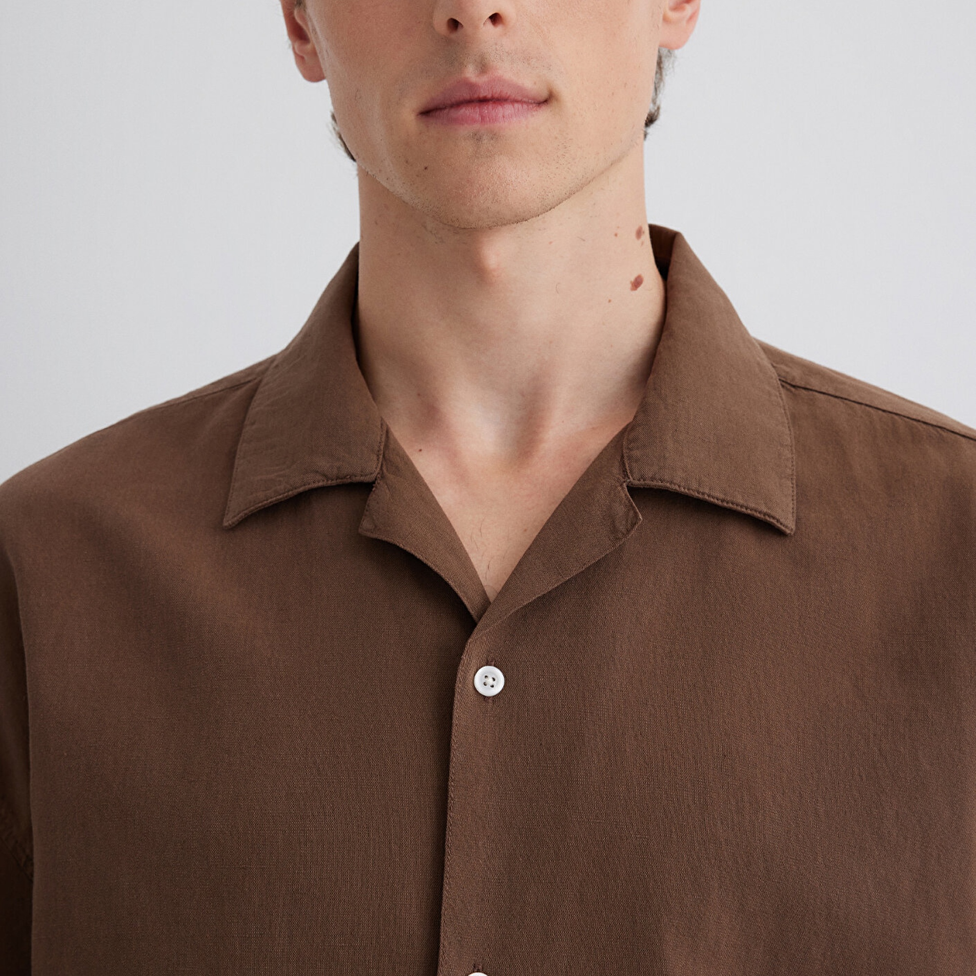 Mavi Kahverengi Gömlek Oversize / Geniş Kesim 0210679-89330