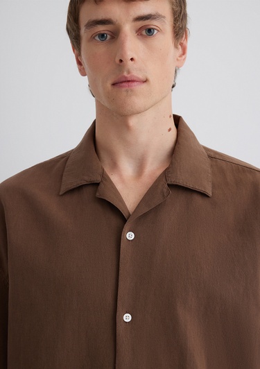  Mavi Kahverengi Gömlek Oversize / Geniş Kesim 0210679-89330