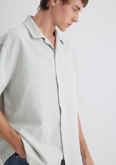  Mavi Yeşil Gömlek Oversize / Geniş Kesim 0210679-70148