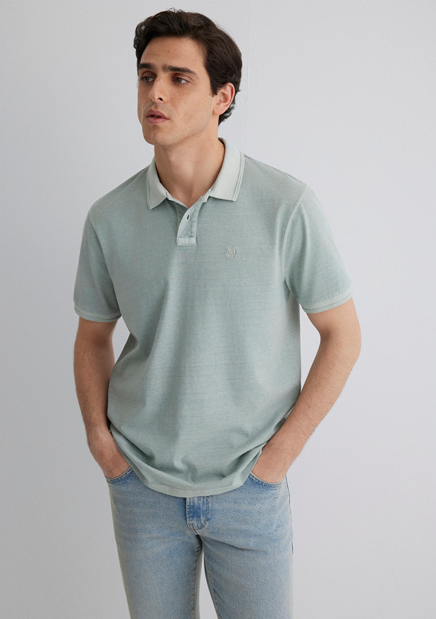  Mavi Yeşil Polo Tişört Regular Fit / Normal Kesim 0612621-70148