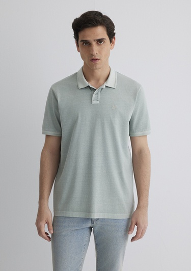 Mavi Yeşil Polo Tişört Regular Fit / Normal Kesim 0612621-70148