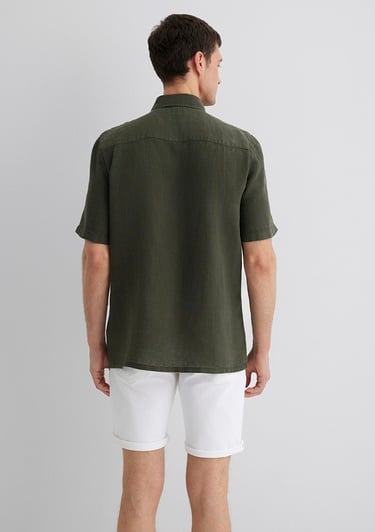  Mavi Antrasit Keten Gömlek Regular Fit / Normal Kesim 0211473-71587