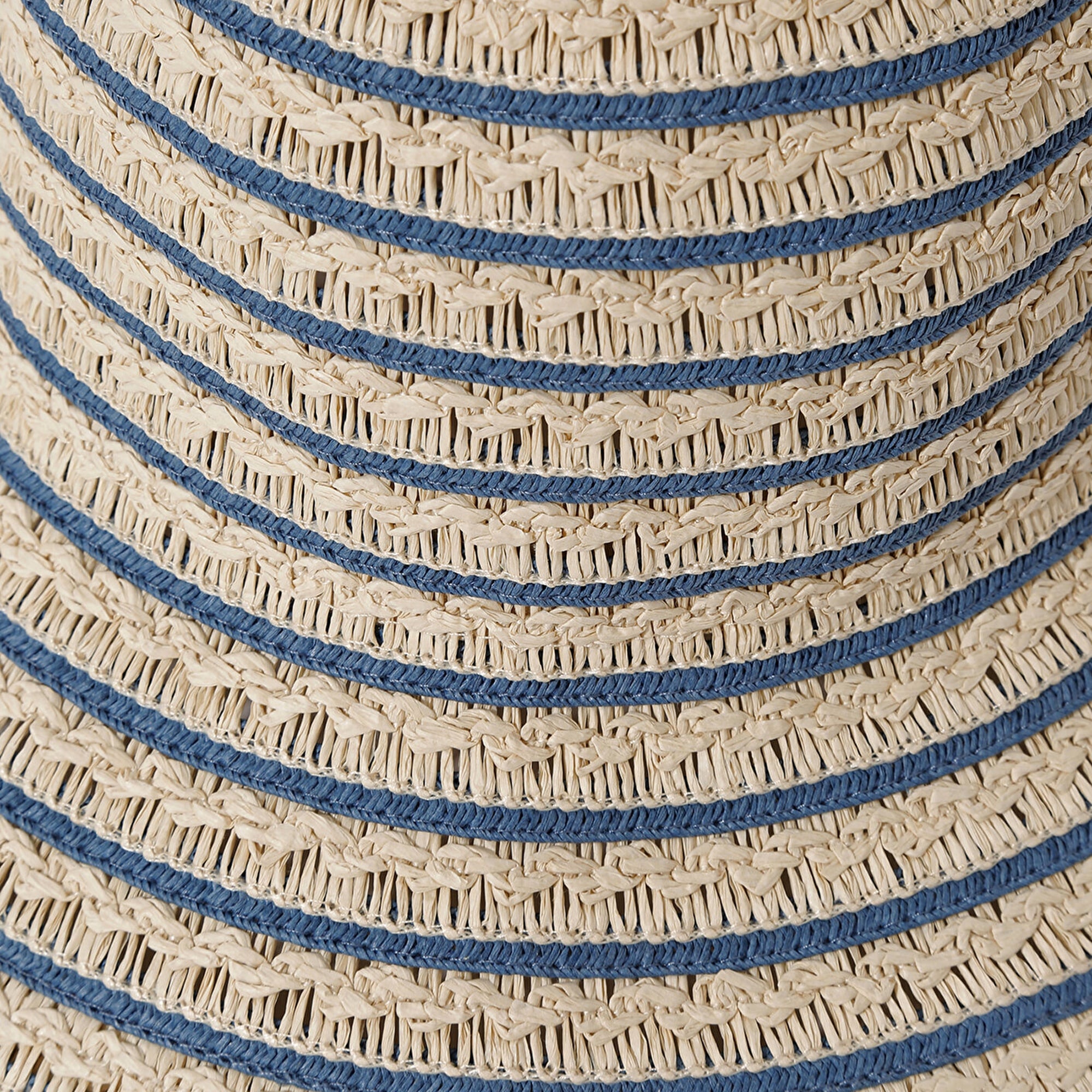 Mavi Mavi Çizgili Hasır Şapka 1912987-81331