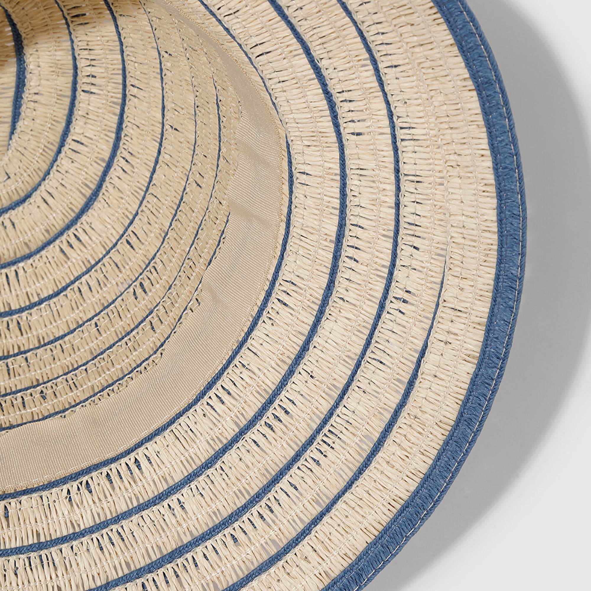 Mavi Mavi Çizgili Hasır Şapka 1912987-81331