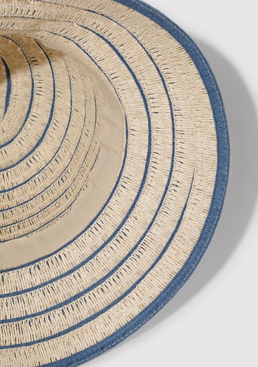  Mavi Mavi Çizgili Hasır Şapka 1912987-81331