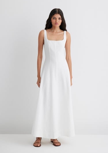  Mavi Beyaz Elbise 1310479-620