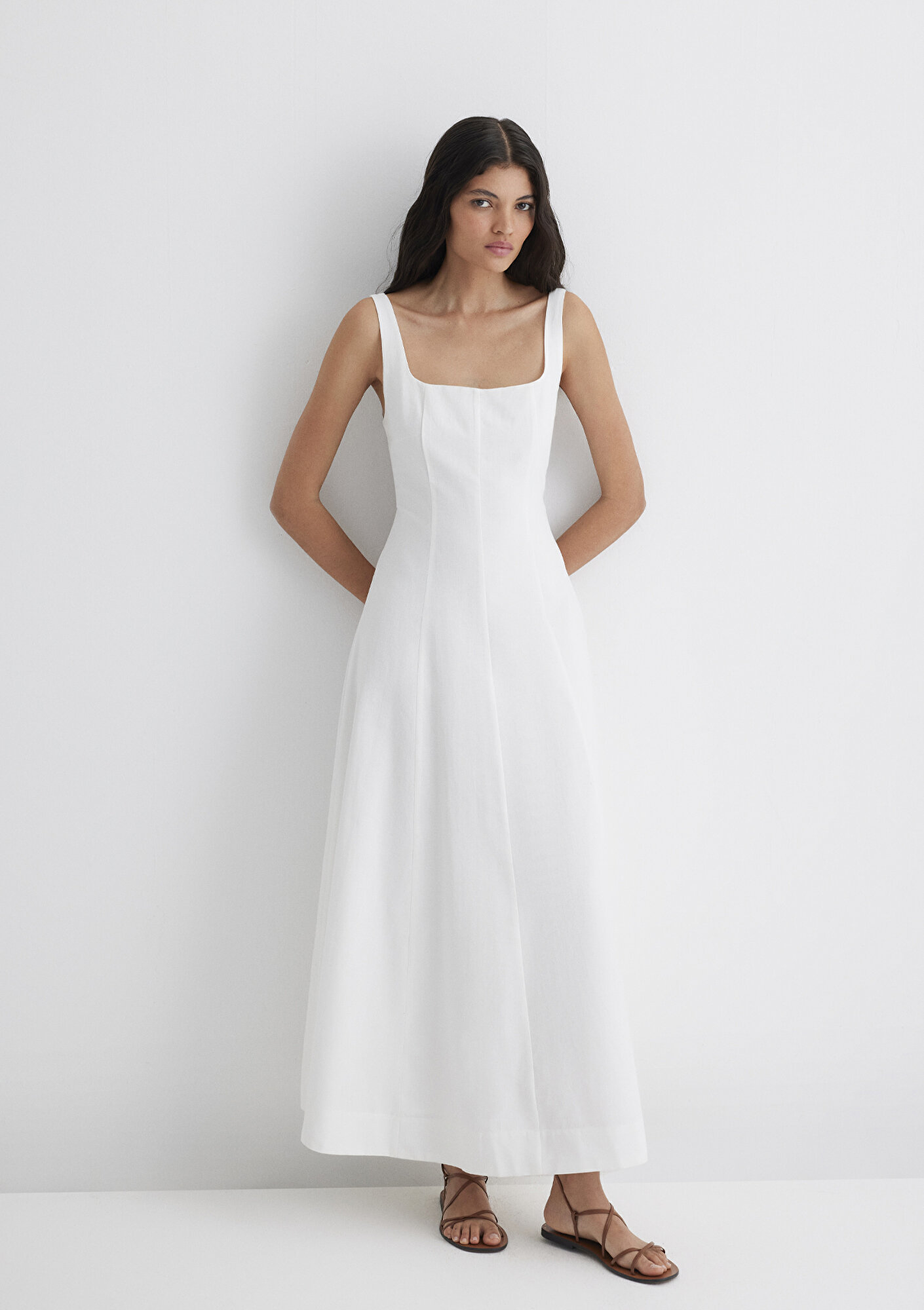  Mavi Beyaz Elbise 1310479-620