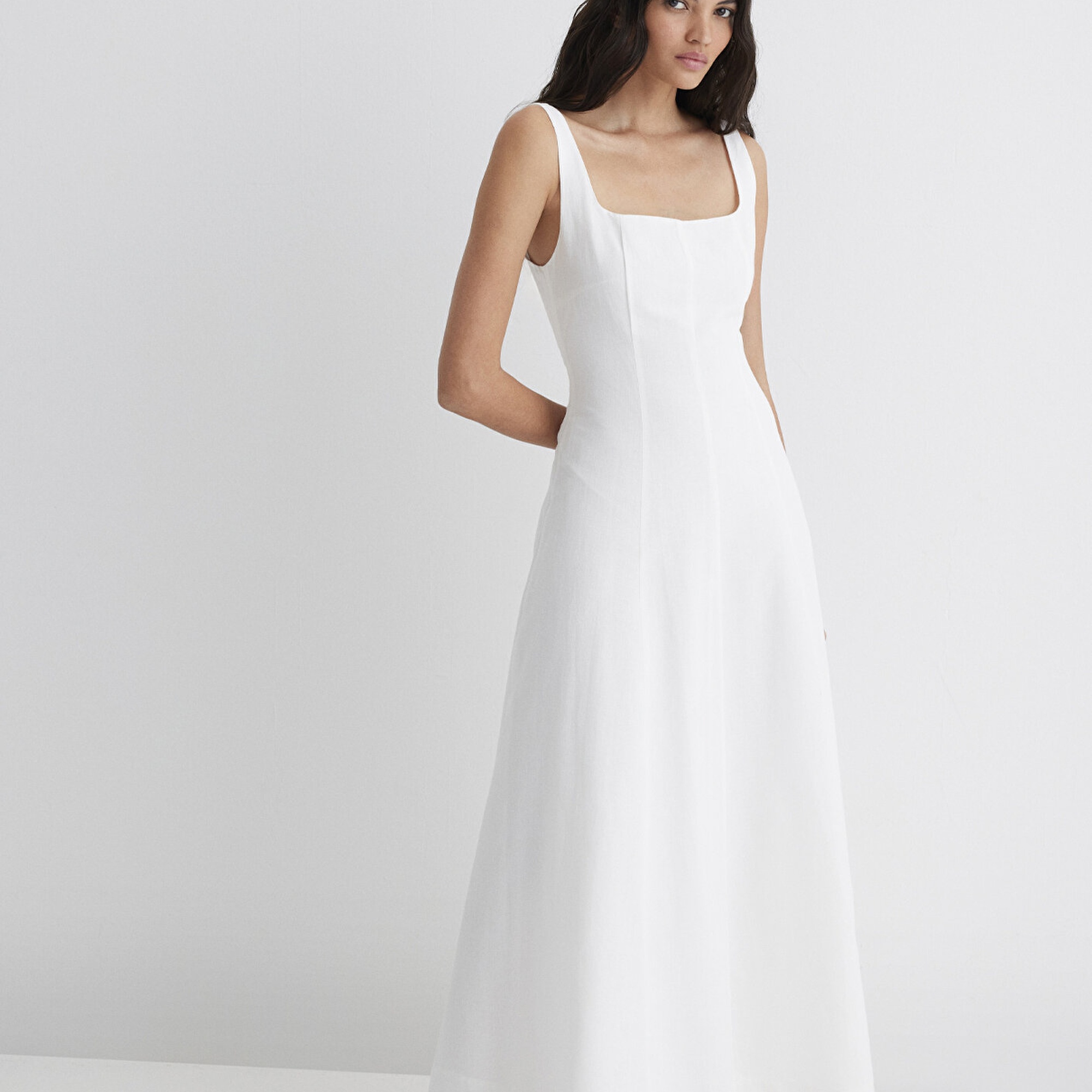 Mavi Beyaz Elbise 1310479-620