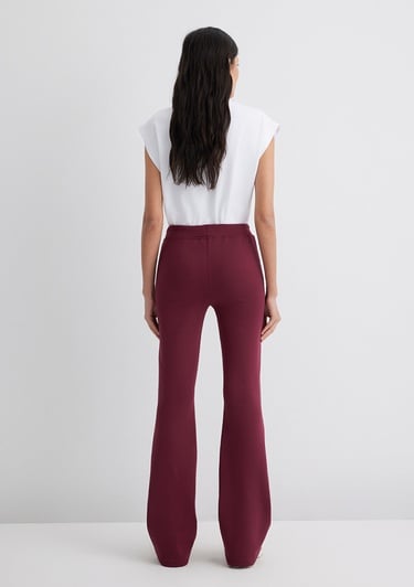  Mavi İspanyol Paça Bordo İnterlok Eşofman Altı 1011077-70394