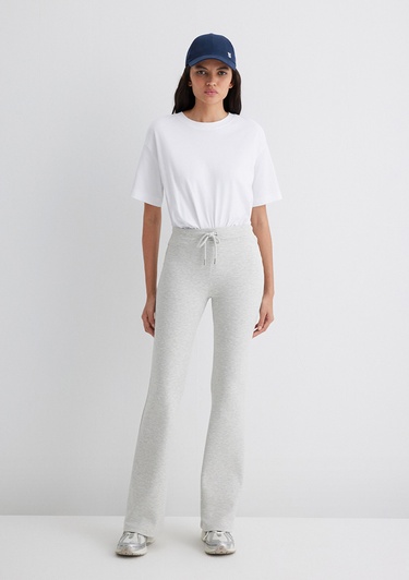  Mavi İspanyol Paça Gri İnterlok Eşofman Altı 1011077-88467