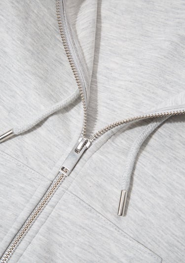  Mavi Kapüşonlu Gri İnterlok Sweatshirt 1S10424-88467