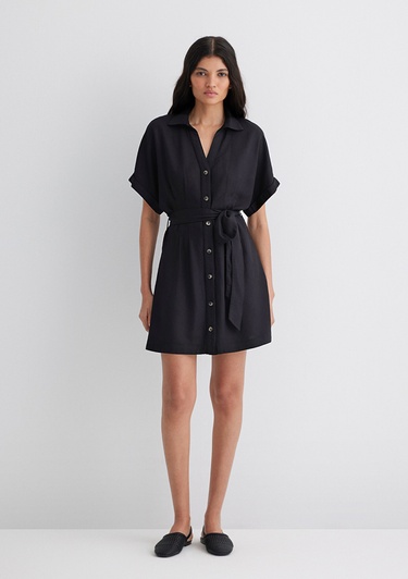  Mavi Siyah Elbise 1310743-900