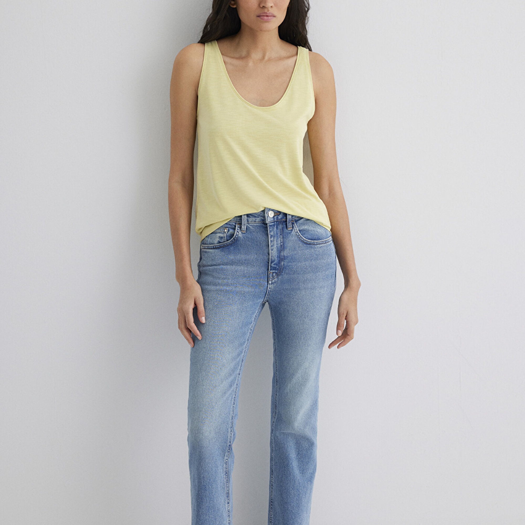 Mavi Sarı Tişört Slim Fit / Dar Kesim 1613216-71309