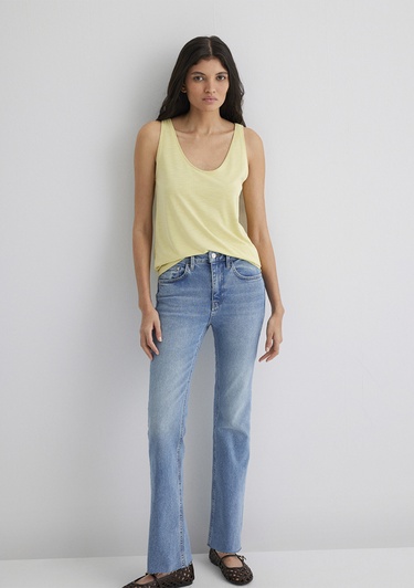  Mavi Sarı Tişört Slim Fit / Dar Kesim 1613216-71309