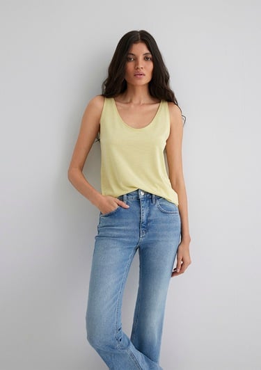  Mavi Sarı Tişört Slim Fit / Dar Kesim 1613216-71309