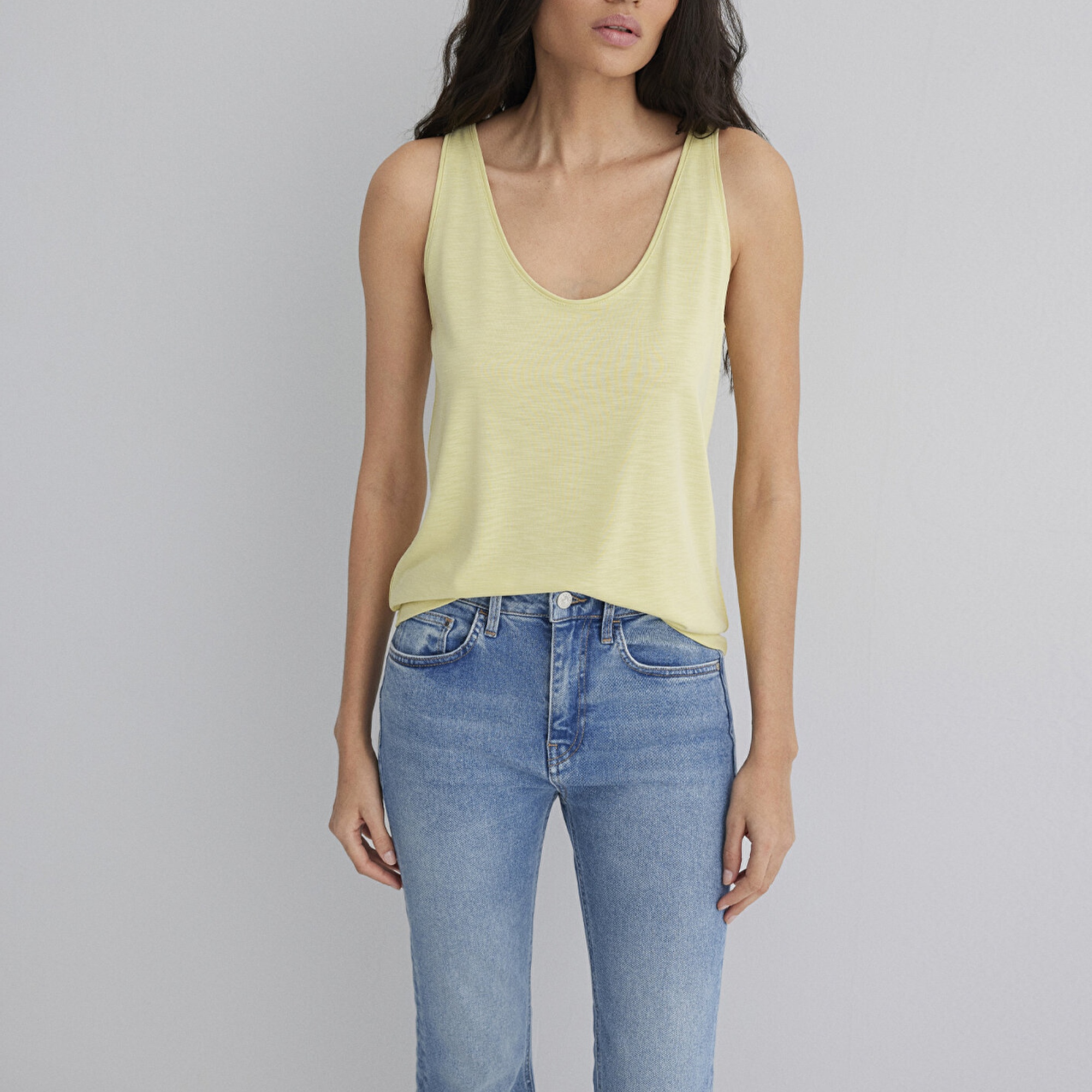 Mavi Sarı Tişört Slim Fit / Dar Kesim 1613216-71309