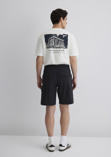  Mavi Siyah Kargo Şort 0410262-900