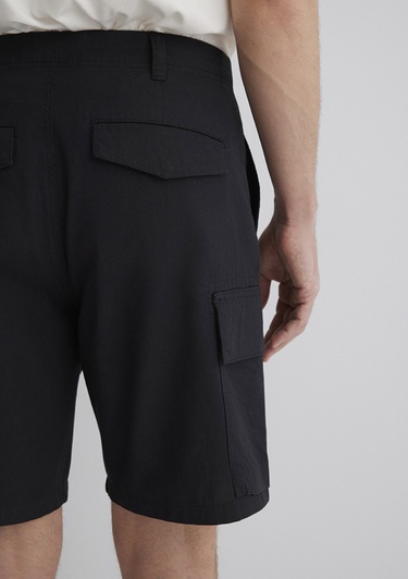  Mavi Siyah Kargo Şort 0410262-900