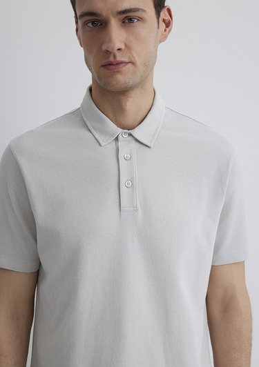  Mavi Gri Polo Tişört Regular Fit / Normal Kesim 0612633-70074