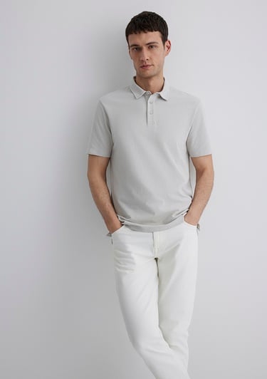  Mavi Gri Polo Tişört Regular Fit / Normal Kesim 0612633-70074