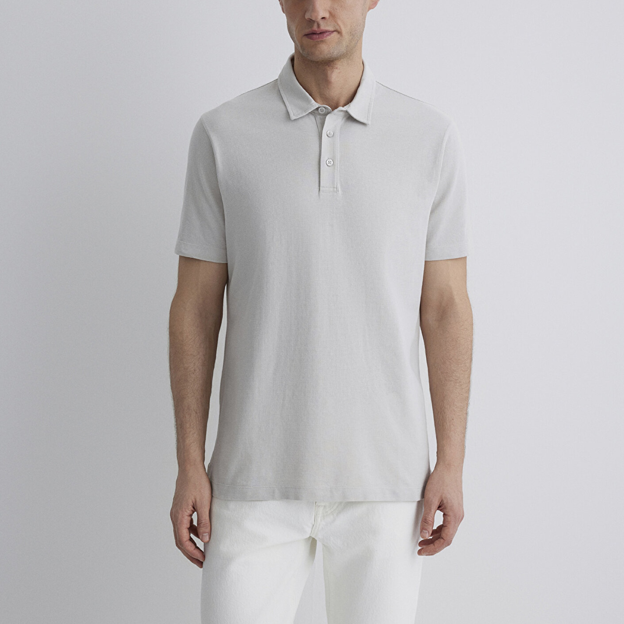 Mavi Gri Polo Tişört Regular Fit / Normal Kesim 0612633-70074