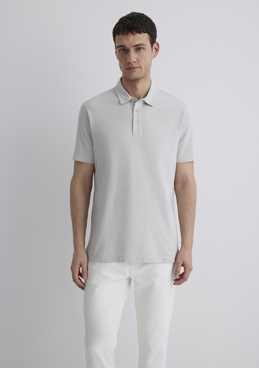  Mavi Gri Polo Tişört Regular Fit / Normal Kesim 0612633-70074