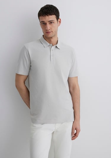  Mavi Gri Polo Tişört Regular Fit / Normal Kesim 0612633-70074