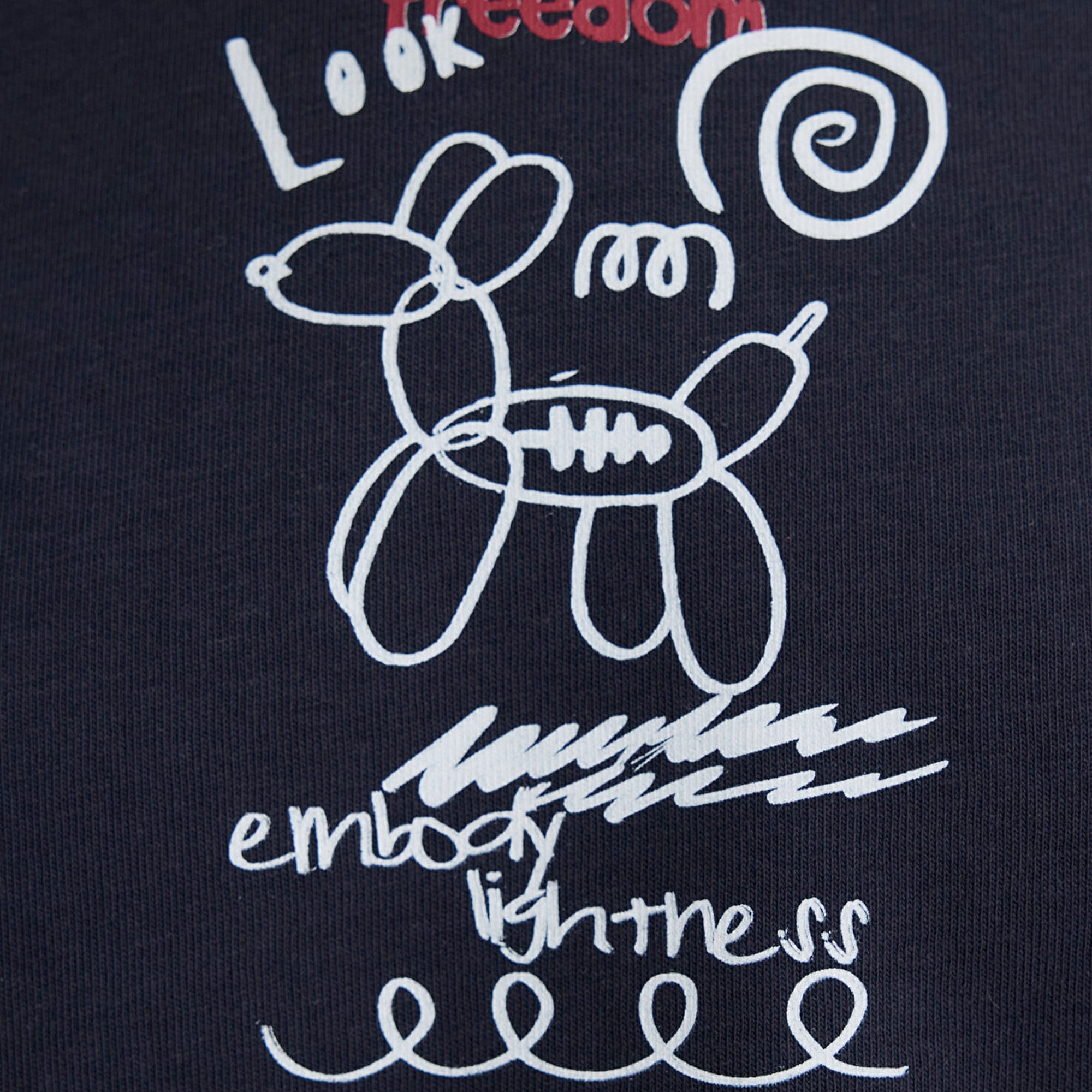 Mavi Sırt Baskılı Antrasit Tişört Crop / Kısa Kesim 1613101-70087