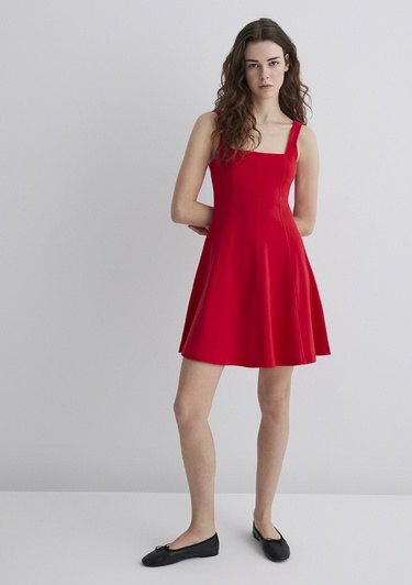  Mavi Kırmızı Elbise 1310679-82580