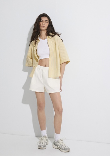  Mavi Ekru Basic Şort 1410189-80194