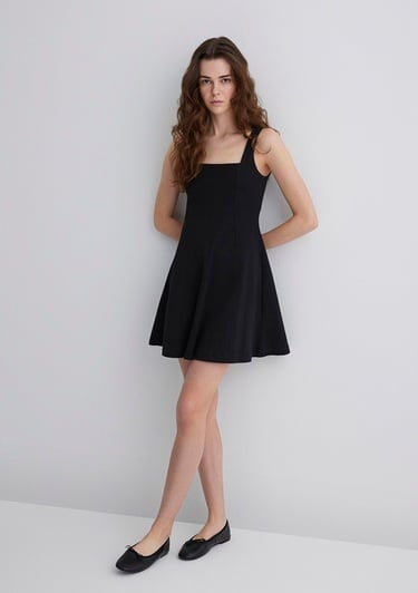  Mavi Siyah Elbise 1310679-900