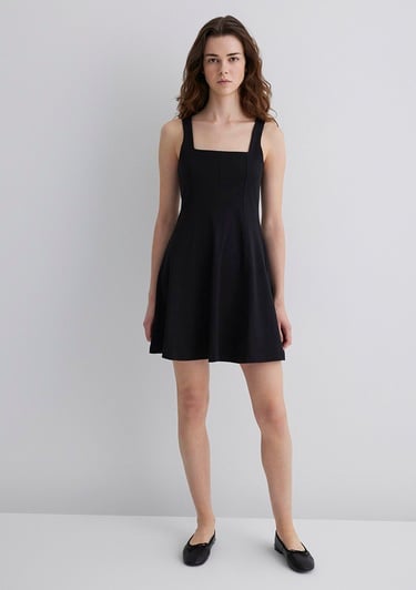  Mavi Siyah Elbise 1310679-900