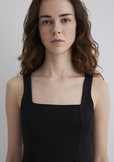  Mavi Siyah Elbise 1310679-900