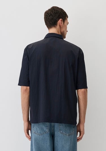  Mavi Lacivert Gömlek Loose Fit / Bol Rahat Kesim 0211486-70496