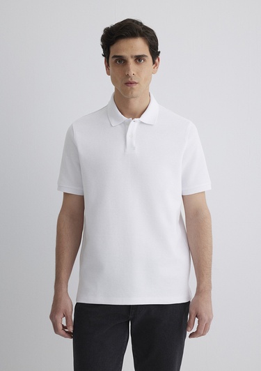  Mavi Beyaz Polo Tişört Regular Fit / Normal Kesim 0612231-620