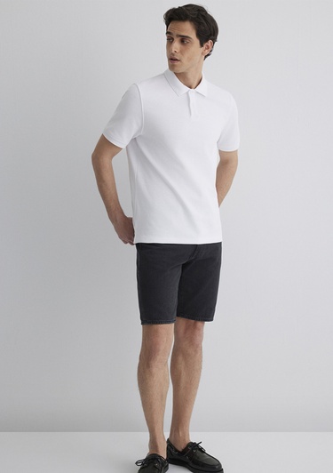  Mavi Beyaz Polo Tişört Regular Fit / Normal Kesim 0612231-620