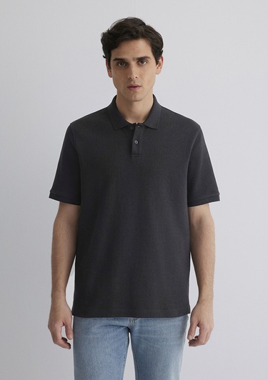  Mavi Siyah Polo Tişört Regular Fit / Normal Kesim 0612231-900